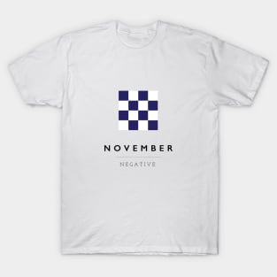 November: ICS Flag Semaphore T-Shirt